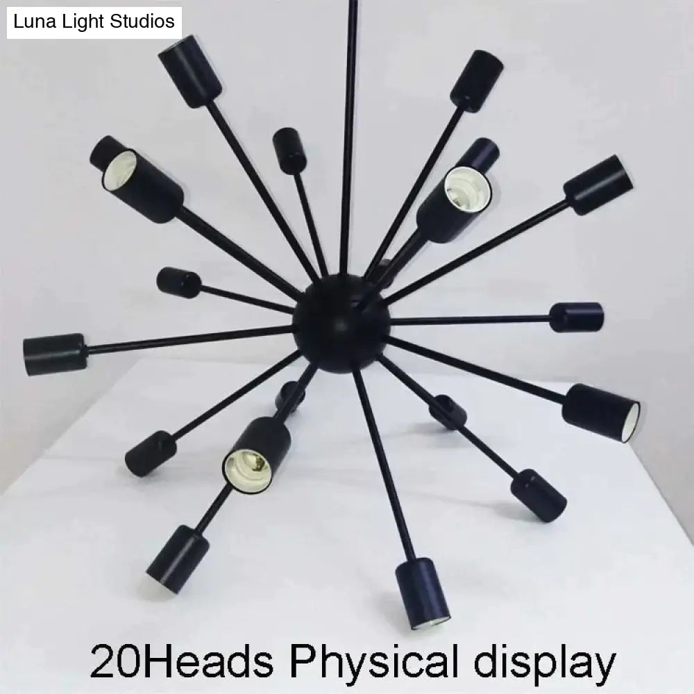 Vintage Industrial Pendant Light 12/16/18/20 Head Sputnik Lamp