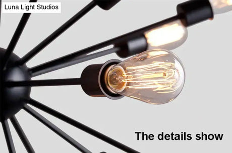 Vintage Industrial Pendant Light 12/16/18/20 Head Sputnik Lamp