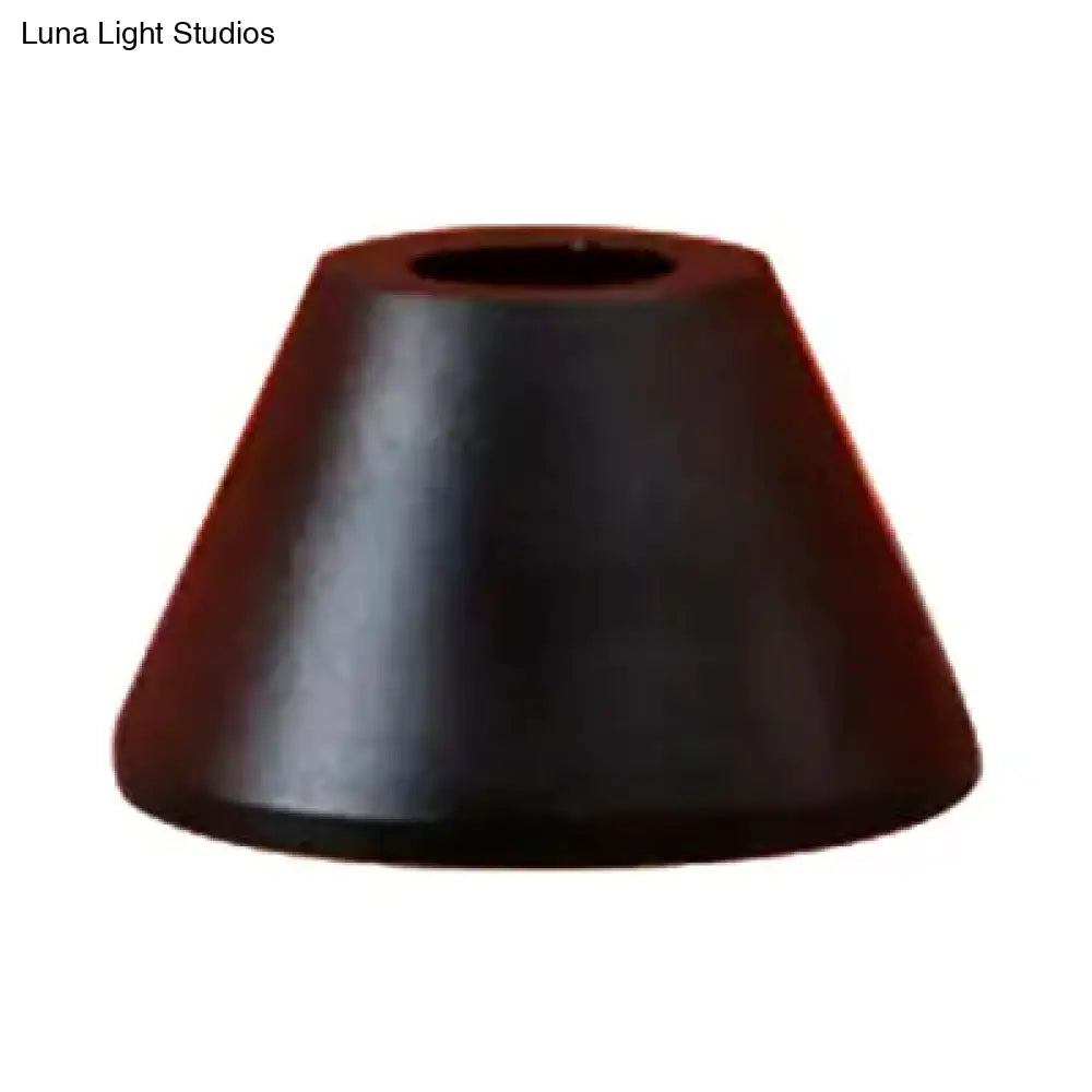 Vintage Industrial Iron Ceiling Pendant: Rust/Gold Tapered Design 1 Head 5.5/8 Width - Ideal For