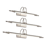 Vintage Led Rotatable Tube Wall Light For Bath Vanities - Metal Mounted Lighting Nickel / 22 White