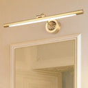 Vintage Led Wall Sconce - Black/Gold Finish Tubular Design Acrylic And Metal 17/22 Diameter Gold /