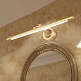 Vintage Led Wall Sconce - Black/Gold Finish Tubular Design Acrylic And Metal 17/22 Diameter