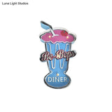 Vintage Led Wall Sconce Light - White/Brown Cake Pink Ice Cream Blue/Red Drinks Night Lamp For