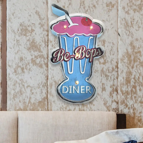Vintage Led Wall Sconce Light - White/Brown Cake Pink Ice Cream Blue/Red Drinks Night Lamp For