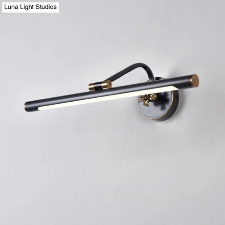 Vintage Metal Led Wall Mount Vanity Mirror Light With Adjustable Tube