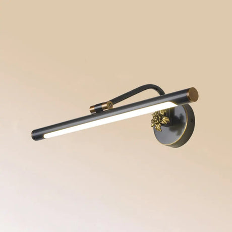 Vintage Metal Led Wall Mount Vanity Mirror Light With Adjustable Tube Black / 23 Natural