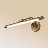 Vintage Metal Led Wall Mount Vanity Mirror Light With Adjustable Tube Brass / 29.5 Natural