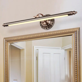 Vintage Pole Vanity Lamp: Swing Arm Acrylic Led Wall Mount Light Copper / 19.5 White