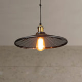 Vintage Retro Black Metal Suspension Lamp With Conic Shade - Pulley Ceiling Fixture