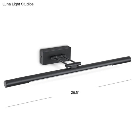 Vintage Rotatable Tubular Vanity Wall Sconce - Metal Led Mount Lighting