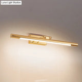 Vintage Rotatable Tubular Vanity Wall Sconce - Metal Led Mount Lighting