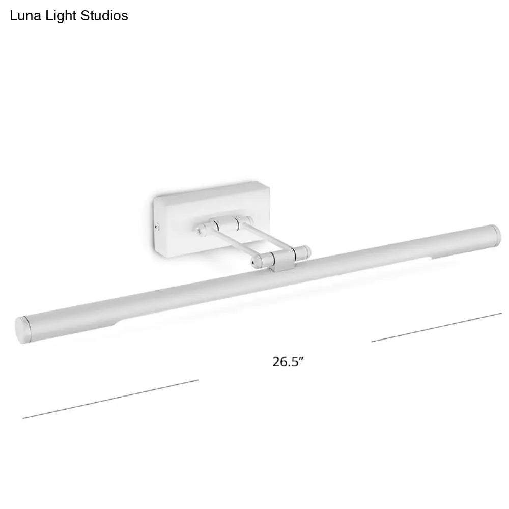 Vintage Rotatable Tubular Vanity Wall Sconce - Metal Led Mount Lighting