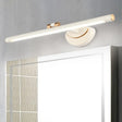 Vintage Rotating Pole Led Bath Light In Metallic Finish For Vanity Or Wall White / 16 Warm