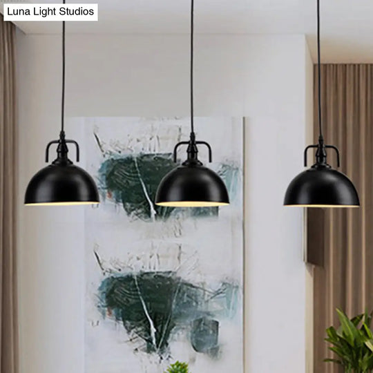 Vintage Single-Bulb Metallic Pendant Light - Pot Cover Design Restaurant Lighting Fixture