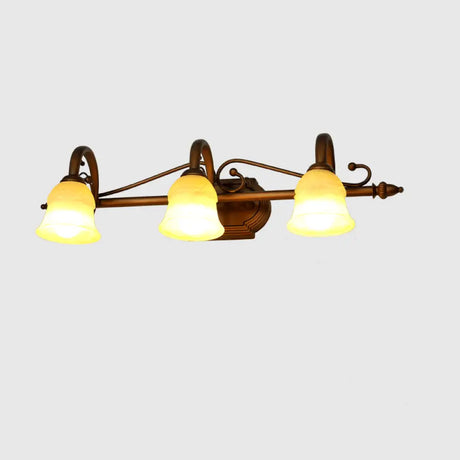 Vintage Style 2/3/4-Light Bell Vanity Lamp With White Glass Sconce For Bathroom 3 /