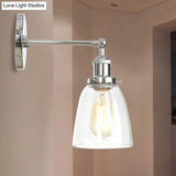 Vintage Style Bronze/Brass/Copper Sconce Light With Clear Glass Shade - Ideal For Living Room