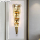 Vintage Style Crystal Wall Sconce - Layered Mount Lighting With 6/8 Clear Lights Ideal For Living