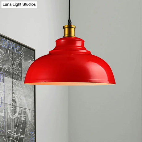 Vintage Style Metal Ceiling Pendant Light With Black/Green Suspension Cord - Perfect For Living Room