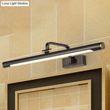 Vintage Style Metallic Wall Light With Led For Bathroom - 17/22.5 Bronze Finish