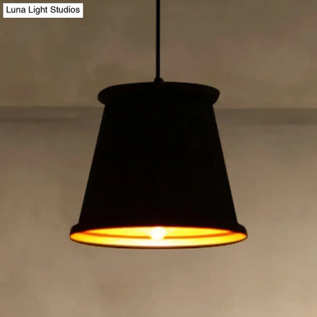 Vintage Style Pendant Light With Metal Shade | 1 Bulb Suspension Lighting For Dining Room In