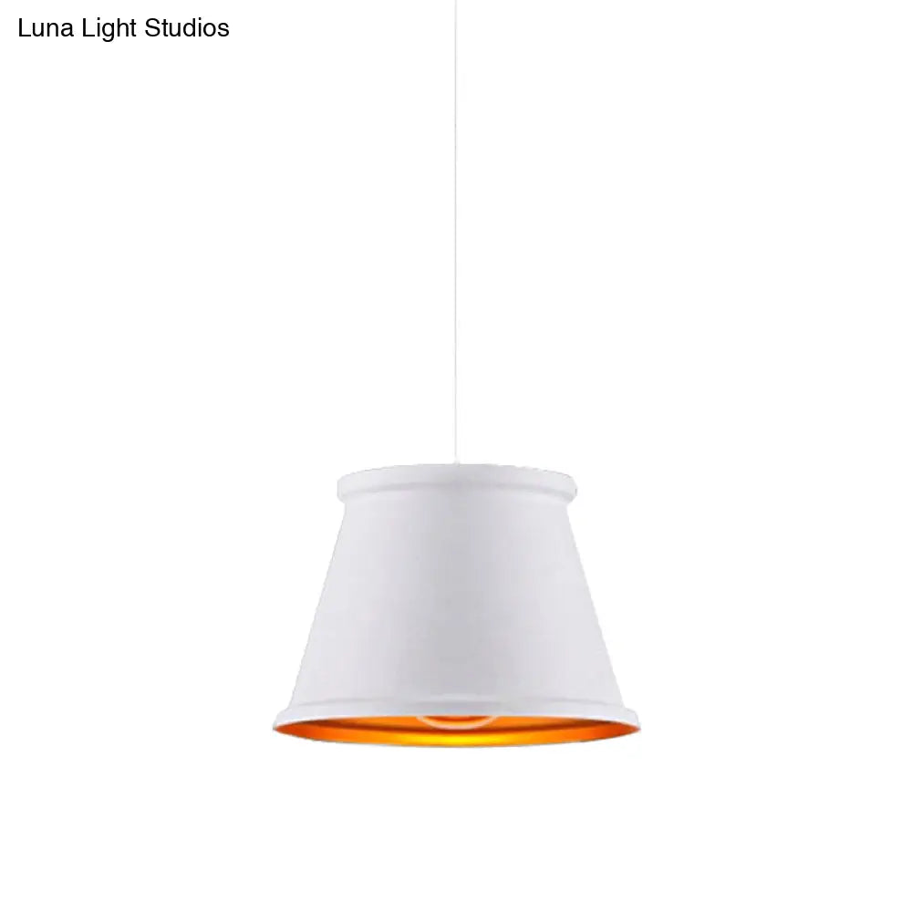 Vintage Style Pendant Light With Metal Shade | 1 Bulb Suspension Lighting For Dining Room In