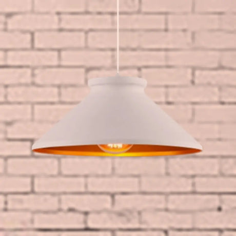 Vintage Style Pendant Light With Metal Shade | 1 Bulb Suspension Lighting For Dining Room In