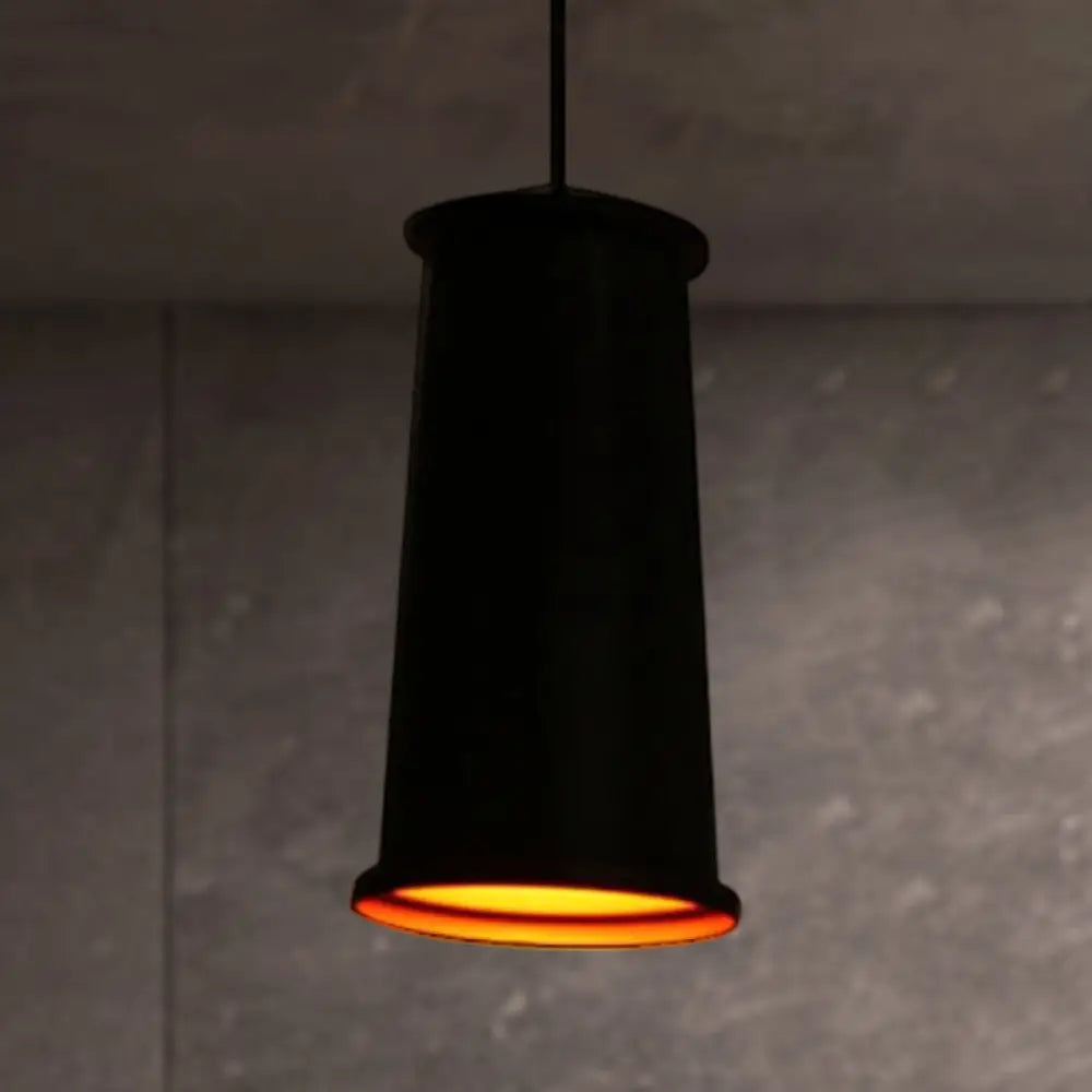 Vintage Style Pendant Light With Metal Shade | 1 Bulb Suspension Lighting For Dining Room In