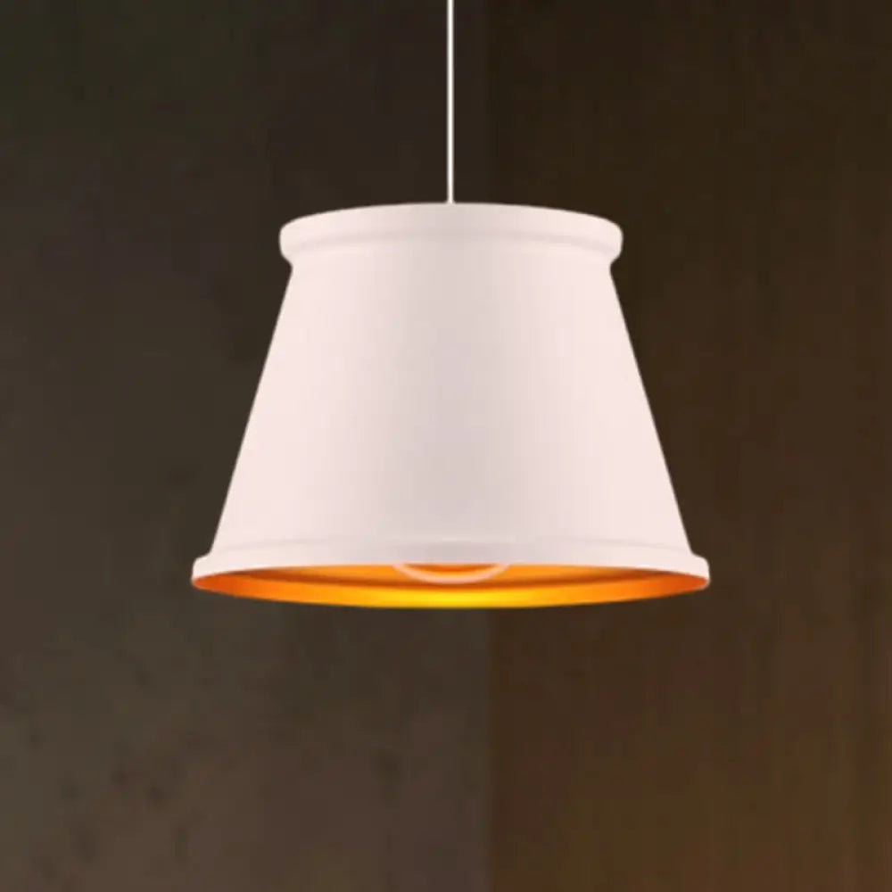 Vintage Style Pendant Light With Metal Shade | 1 Bulb Suspension Lighting For Dining Room In