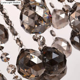 Vintage Style Smoke Gray Crystal Chandelier Light - Pendant Lighting For Dining Room 3/5 Candle
