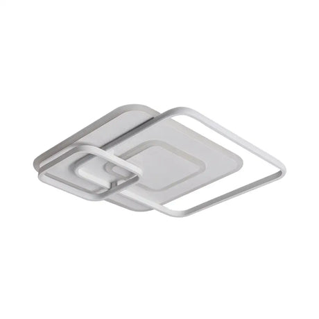 W Hotel Led Flush Mount Light - Modern White Ceiling Lamp Stacking Square Acrylic Frame Warm/White