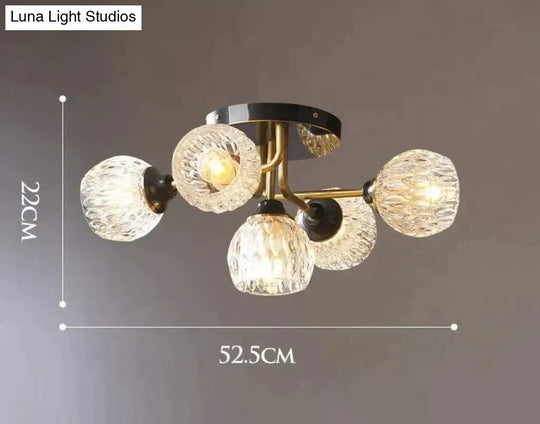 Warm All-Copper Master Bedroom Ceiling Lamp