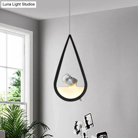 Waterdrop Acrylic Hanging Lamp: 1/2/3 Lights | Black/White Warm/White Light Dining Room Pendant