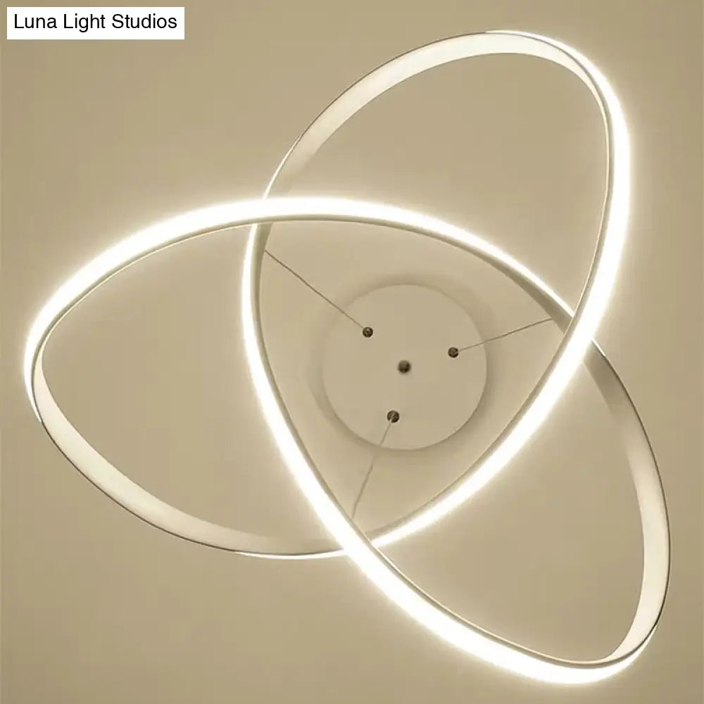 White Acrylic Led Chandelier Pendant For Dining Room Decor