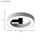 White Acrylic Scandinavian Round Ceiling Light For Bedroom