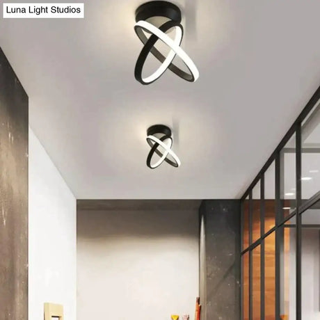 White/Black Color Ceiling Light Modern Led Corridor Lamp For Living Room Round Square Lighting Home