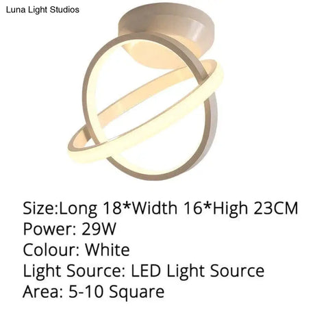 White/Black Color Ceiling Light Modern Led Corridor Lamp For Living Room Round Square Lighting Home