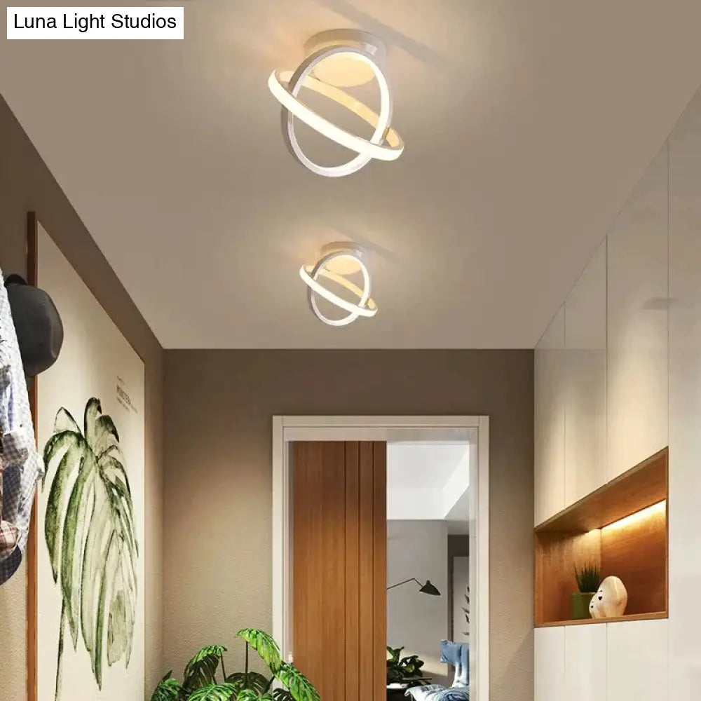 White/Black Color Ceiling Light Modern Led Corridor Lamp For Living Room Round Square Lighting Home