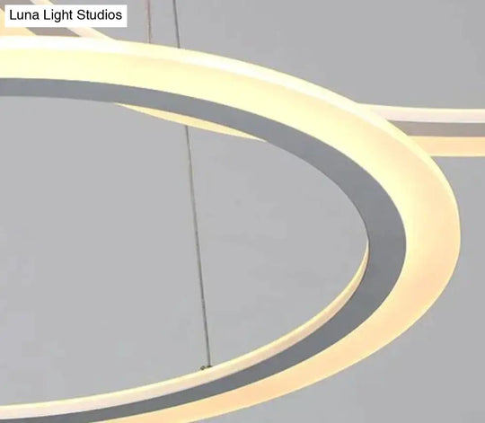 White Circle Modern Led Pendant Light For Kitchen Dining Room Living Room Luminaires Acrylic Hanging Ceiling Mount