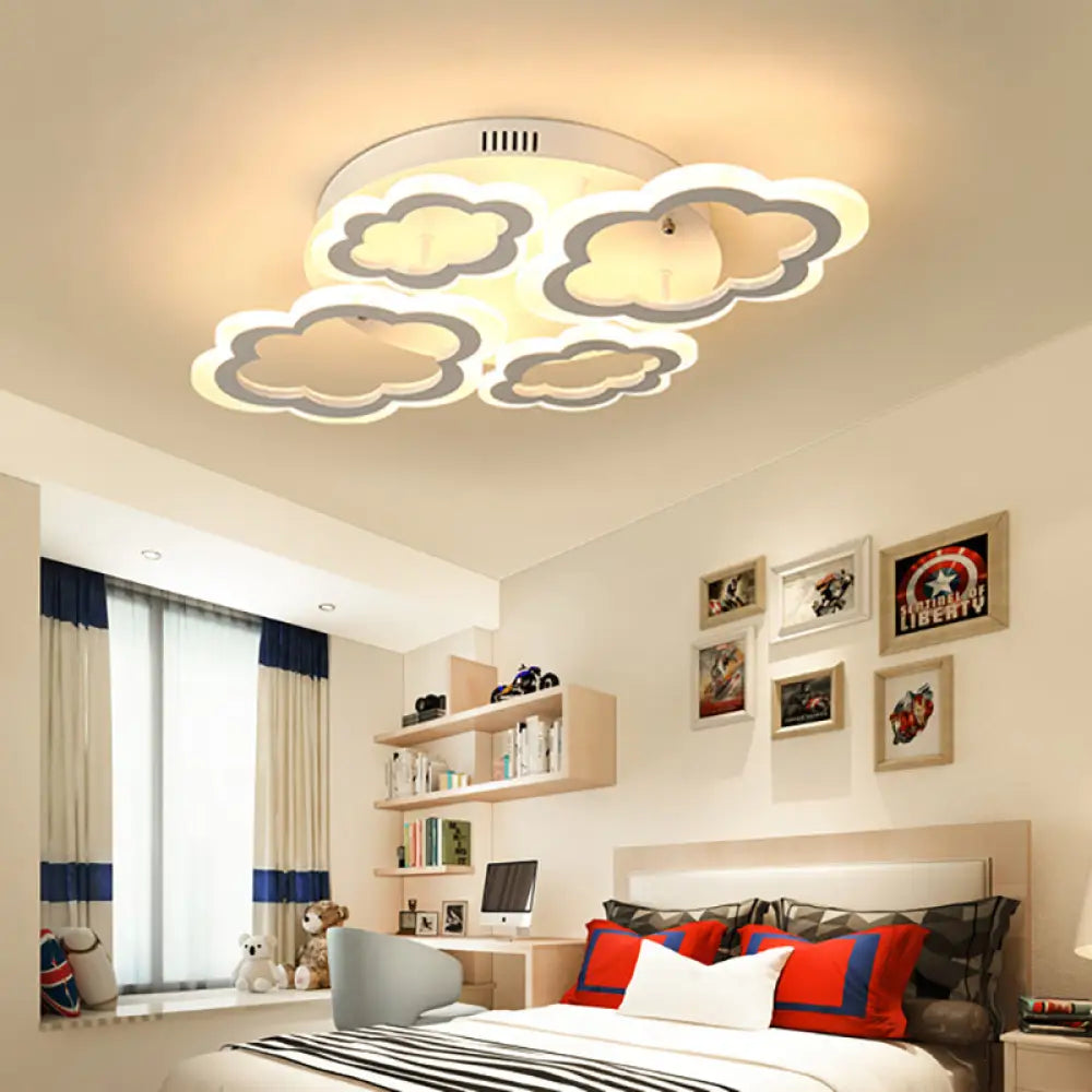 White Cloud Ceiling Light For Kids Nordic Bedroom Décor