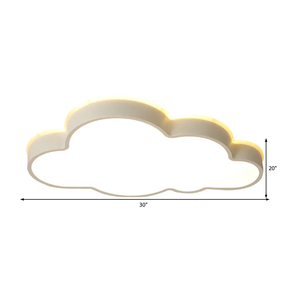 White Cloud Slim Led Ceiling Light - Elegant & Modern Aesthetic For Adult Baby Room