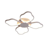 White Clover Led Ceiling Light - Minimalist Aluminum Flush Mount In Warm/White