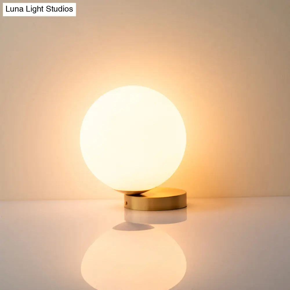 White Glass Round Ceiling Flush Mount Light - Simplistic Style Fixture