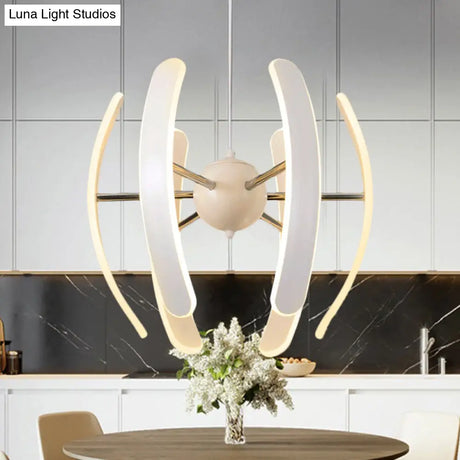 White Globe Pendant Chandelier - Postmodern Acrylic 1 Light Integrated Led