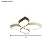 White Led Ceiling Light - Simple Style 4 - Petal Acrylic Mount For Dining Room