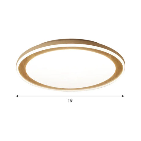 White Led Flush Ceiling Light - Modern & Simple Acrylic Lamp For Study Room Kitchen