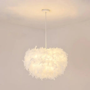 White Minimalistic Hemisphere Pendant Light For Living Room / 14’