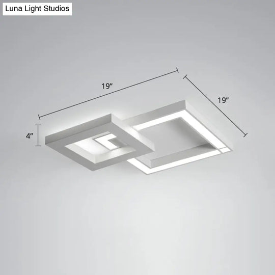 White Nordic Led Ceiling Light Fixture For Modern Living Rooms / 19
