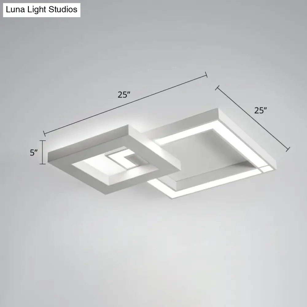 White Nordic Led Ceiling Light Fixture For Modern Living Rooms / 25