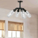 With A Pipe Design: Industrial Metal Black Sconce Light Featuring Capsule Shade Wall Lighting