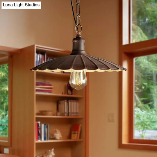 Wrought Iron Rust Suspension Pendant Ceiling Light - Antique Style 1 Restaurant Lighting 10/12/14